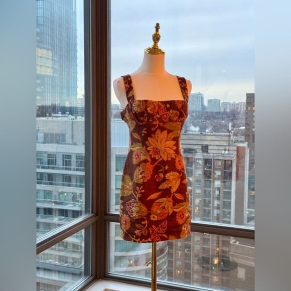 🆕 SIR THE LABEL 🧿 NWOT Floral Linen Minidress, Mojave Print - Sz 1 US XS - Picture 4 of 16